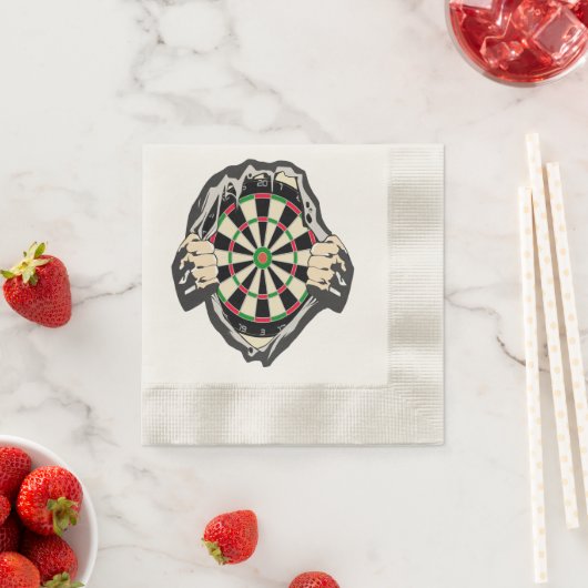 ブルズアイへの突破口 – 究極のダーツボード 縁ありカクテルナプキン (インサイチュ)