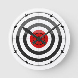 ブルズアイブラックスター ラウンド壁時計