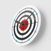 ブルズアイブルースター ラウンド壁時計 (傾斜)