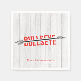 ブルズアイ弓&アローアーチェリートゥイーンバースデーパーティー スタンダードカクテルナプキン