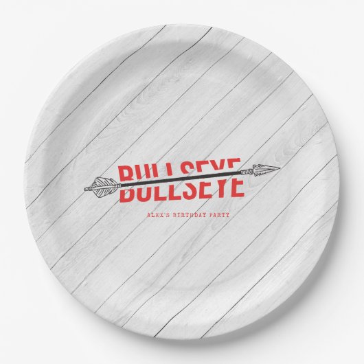 ブルズアイ弓&アローアーチェリートゥイーンバースデーパーティー ペーパープレート (正面)