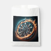 ブルズアイ爆発を伴う燃えるようなダーツボード フェイバーバッグ (正面)