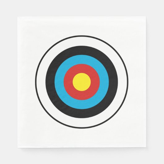 ブルズアイ目標デザイン スタンダードランチョンナプキン (正面)