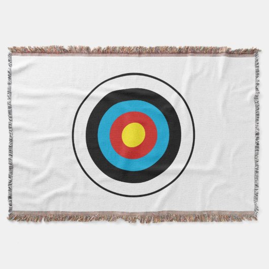 ブルズアイ目標デザイン スローブランケット (正面)