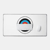 ブルズアイ目標デザイン デスクマット (キーボード&マウス)