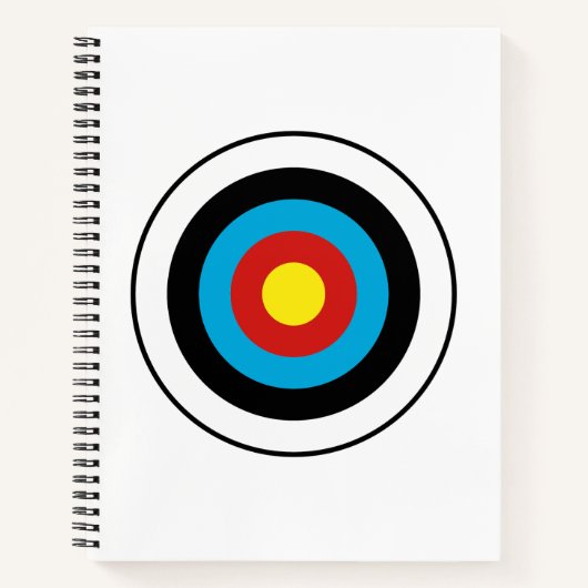 ブルズアイ目標デザイン ノートブック (正面)