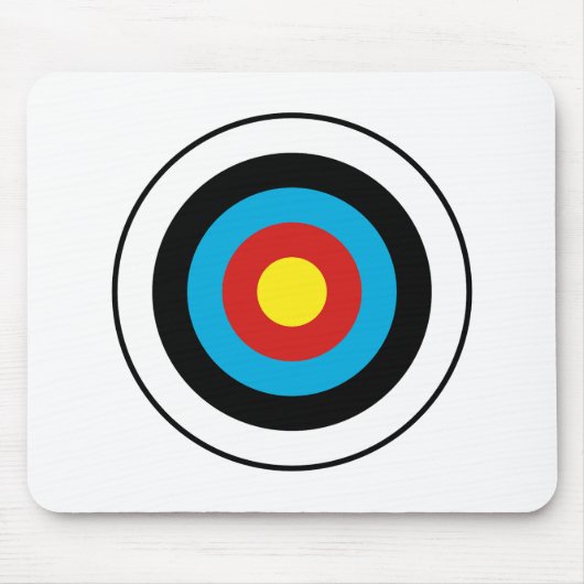 ブルズアイ目標デザイン マウスパッド (正面)