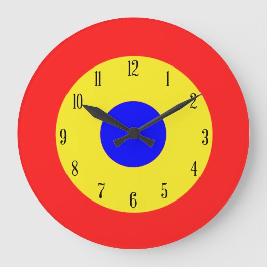 ブルズアイ目標 ラージ壁時計 (正面)