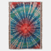 ブルズアイ絞り染め スローブランケット (正面縦)