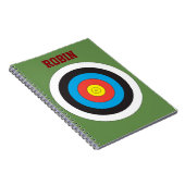 ブルズアイ・アーチェリーパーソナライズされたノート ノートブック (右側)