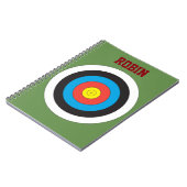 ブルズアイ・アーチェリーパーソナライズされたノート ノートブック (左側)