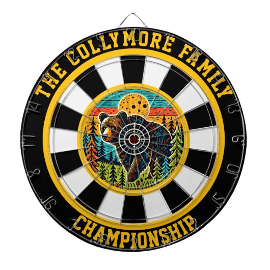 ブルズアイ・アートの森の熊 ダーツボード (正面)