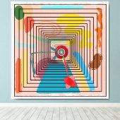 ブルズアイ キャンバスプリント (インサイチュ (ウッドフロア))