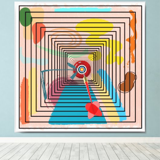 ブルズアイ キャンバスプリント (インサイチュ (ウッドフロア))