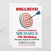 ブルズイアーチェリー誕生日パーティーの招待状 招待状 (正面/裏面)