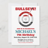 ブルズイアーチェリー誕生日パーティーの招待状 招待状 (正面)