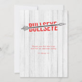 ブルズイエボウアローアーチェリースポーツ感謝してい誕生日 サンキューカード (正面)