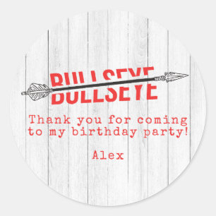 ブルズイエボウアローアーチェリースポーツ感謝してい誕生日 ラウンドシール