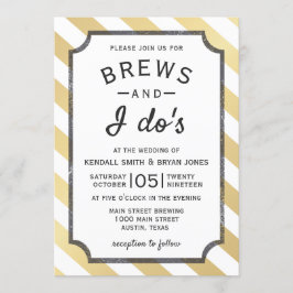 ブルズ&アイドーのブルワリーテーマ結婚式招待状 招待状