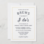 ブルズ&アイドーのブルワリー結婚式招待状 招待状 (正面)