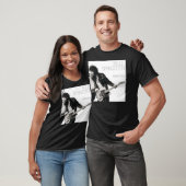 ブルセスプリンシュテ生まれン,両面走白へ Tシャツ (ユニセックス)