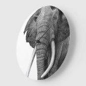 ブルゾウ – スケッチ（鉛筆） ラージ壁時計 (傾斜)