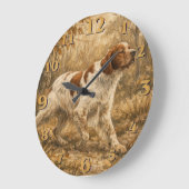 ブルタニースパニエル ラージ壁時計 (傾斜)