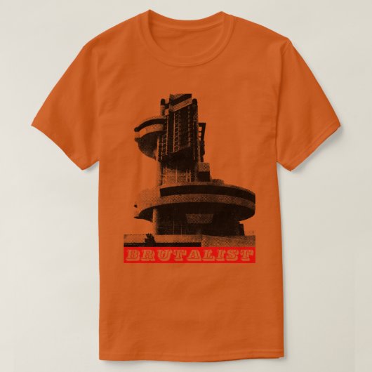 ブルタリスト建築ブルタリムラカーサデラポール Tシャツ (デザイン正面)
