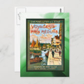 ブルターニュとノルマンディへの割引旅行 ポストカード (正面/裏面)