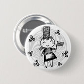 ブルターニュの女の子 缶バッジ (正面&裏面)