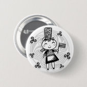 ブルターニュの女の子 缶バッジ (正面&裏面)
