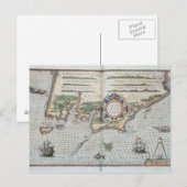 ブルターニュの海岸線の地図, 1588 ポストカード (正面/裏面)