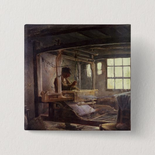 ブルターニュの織工1888年 缶バッジ (正面)