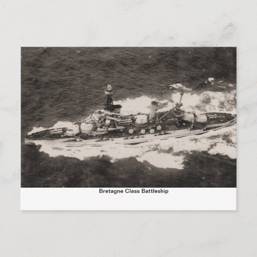 ブルターニュ級戦艦1913年建造 ポストカード (正面)