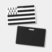 ブルターニュ（Gwenn-ha-du）旗 バッジ (正面＆裏面)