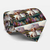 ブルターニースパニエル犬オンのパドル：風光明媚な冒険 ネクタイ (ロール)