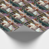 ブルターニースパニエル犬オンのパドル:風光明媚な冒険 ラッピングペーパー (角)