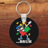 ブルダビングパズルおもしろいキッズボーイズメンズオティズム キーホルダー (正面)