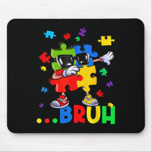 ブルダビングパズル自閉症意識ティーンズボーイズ気 マウスパッド