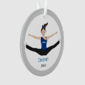 ブルチームの茶色の髪を青と黒で塗る オーナメント (正面)