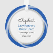 ブルチームの茶色の髪を青と黒で塗る オーナメント (裏面)