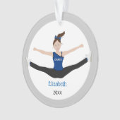 ブルチームの茶色の髪を青と黒で塗る オーナメント (正面)