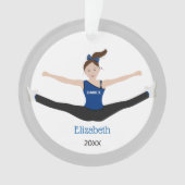 ブルチームの茶色の髪を青と黒で塗る オーナメント (正面)