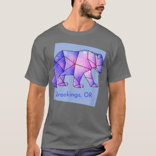 ブルッキングスまたは銀河系ベア抽象芸術幾何学アニメーション Tシャツ