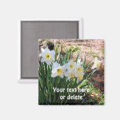ブルックの花で水仙パーソナライズされたの花 マグネット (正面/裏面)