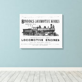 ブルックス蒸気機関車1890 キャンバスプリント (インサイチュ (ウッドフロア))