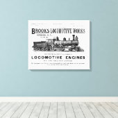 ブルックス蒸気機関車1890 キャンバスプリント (インサイチュ (ウッドフロア))