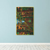 ブルックデールロッジダイニングルームブルックデール キャンバスプリント (インサイチュ (ウッドフロア))