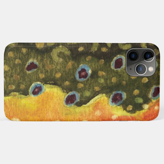 ブルックトラウトの皮 フライフィッシング 魚類学者 釣り Case-Mate iPhoneケース (裏面(横))