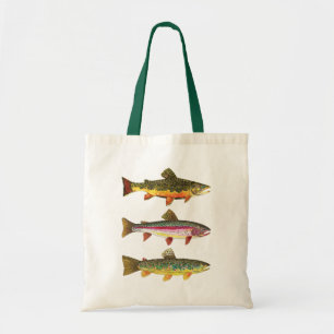 ブルックトラウトスポーツ魚釣り トートバッグ
